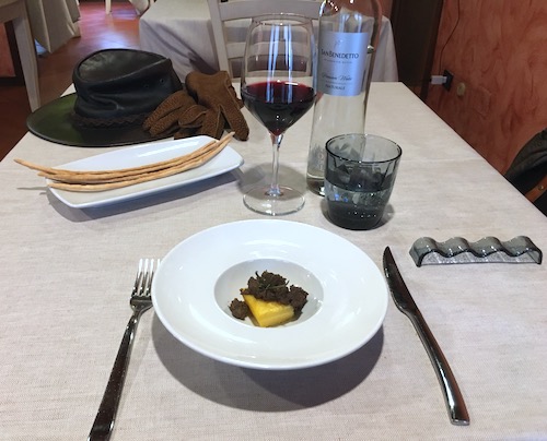 Amuse-buoche al ristorante Zanarotti, a Montagnana.