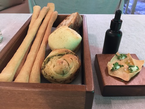 Il pane che mi è stato servito durante il pranzo all'Osteria del Guà.