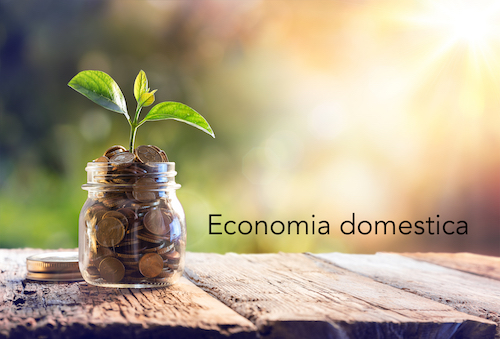 La grafica che rappresenta il tag di Economia domestica e tutti i post che scriverò sul risparmiare sulle bollette.