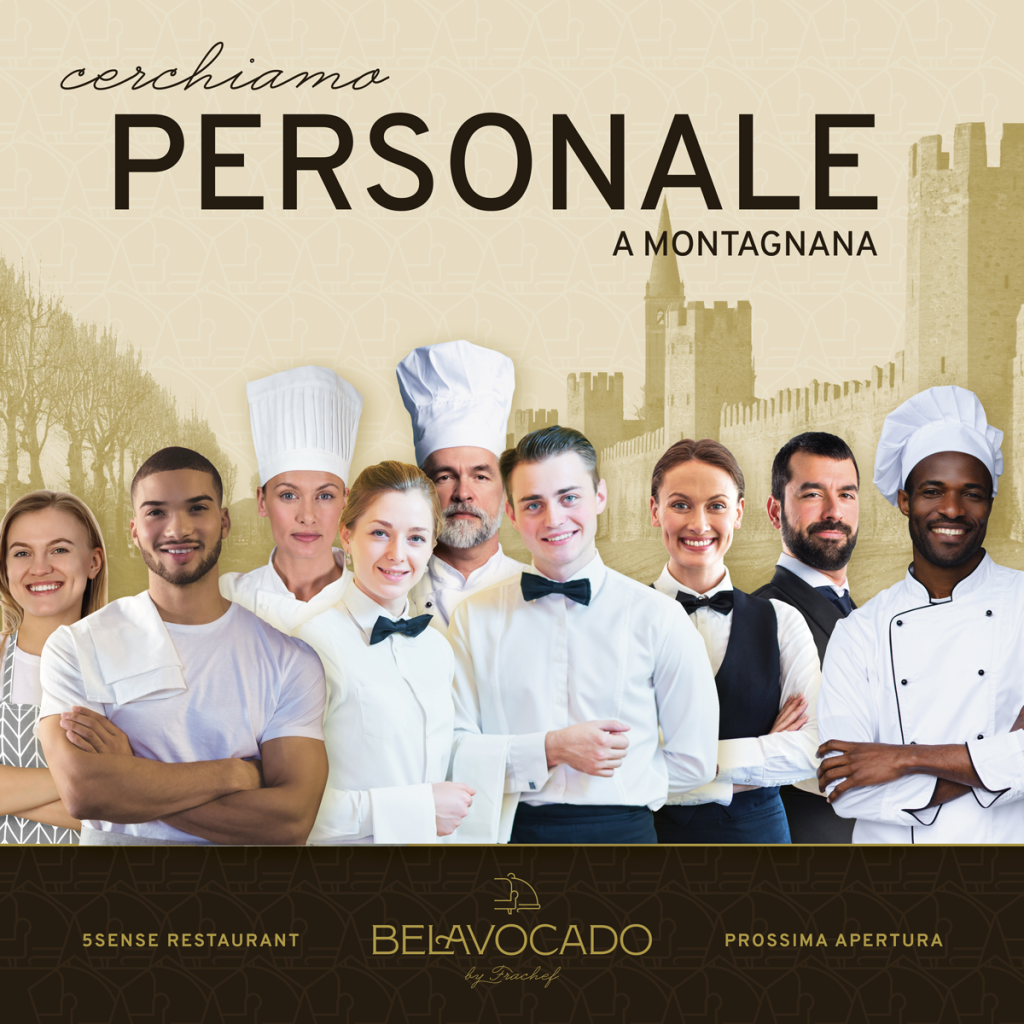 Il Belavocado by Frachef, ristorante a Montagnana, cerca personale di sala e cucina, responsabili, cuochi, camerieri e lavapiatti.